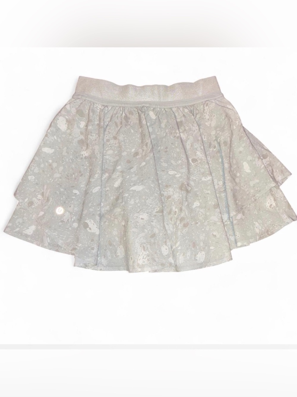 Lululemon Light Gray Marble-Print Flared Skirt
